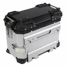 サイドボックス バイク用サイドケース 左右セット 各38L 右パニエ凹み型 ルミ製パニアケース 鍵/取付ネジ 取り付けステーなし 革裏地 防水_画像6