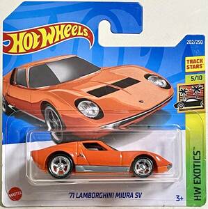 ホットウィール（ HOT WHEELS ）【 リアルライダー仕様 】1971 ランボルギーニ ミウラ SV（ショートカード）