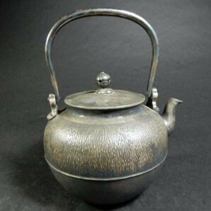 池田製 銀瓶 湯沸 重量512g 茶道具 煎茶道具 W-180の画像6
