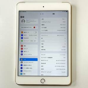 Apple SIMフリー iPad mini 4 ゴールド 16GB MK712J/A Wi-Fi+Cellular アクティベーションロック解除済の画像4