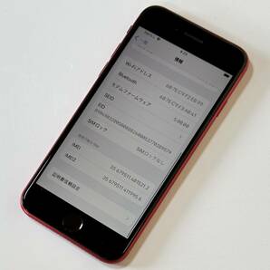 SIMフリー iPhone SE (第2世代) (PRODUCT)RED Special Edition 128GB MXD22J/A バッテリー最大容量80％ アクティベーションロック解除済の画像3