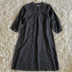 fog linen work フォグリネンワーク　ロングワンピース　リネン　黒