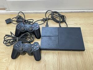 SONY ソニー PS2本体 SCPH-90000 チャコールブラックコントローラー付き★通電OK★