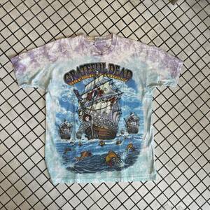 GRATEFUL DEAD SHIP OF FOOLS 1993 CONCERT TOUR VINTAGE TIE DYE SHIRT XL GARCIATシャツ XL タイダイ