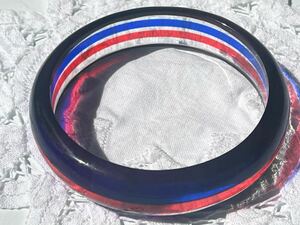 ヴィンテージ ** トリコロールカラーの美しいバングル vintage bangle