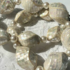 ヴィンテージ ** マザーオブパールの美しいネックレス vintage necklaceの画像2