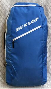 タグ付き、未使用品♪ダンロップ/DUNLOP ロングバックパック(テニスラケット2本収納可) DTC-2232◆6,050円 ブルー×ホワイト◆男女兼用 森