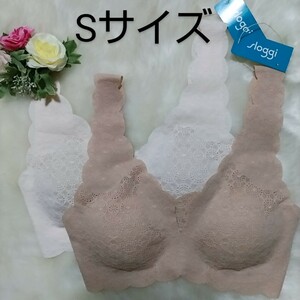 S◆トリンプ　スロギー◆アラベスク レース　ゼロフィール◆ブラジャー◆薄いピンク・ベージュ◆2枚セット