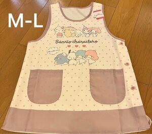 新品未使用タグ付き☆サンリオキャラクターズ　エプロン　M-L ドット