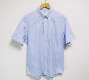 Maker's Shirt 鎌倉 メーカーズ鎌倉 ギンガムチェック ボタンダウン 半袖シャツ サイズL 日本製 ワイシャツ