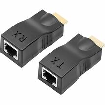 HDMIエクステンダー HDMI to RJ45 HDMI延長器 HDMI送受信機 TX/RX 4K2K 1080P 3D CAT 5E/6LAN イーサネットアダプタ 30M HDMI送受信機 _画像3