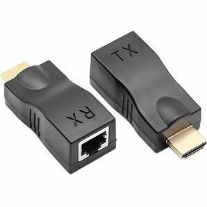 HDMIエクステンダー HDMI to RJ45 HDMI延長器 HDMI送受信機 TX/RX 4K2K 1080P 3D CAT 5E/6LAN イーサネットアダプタ 30M HDMI送受信機 の画像1