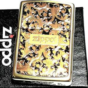 ZIPPO(ジッポ) ライター 唐草 ゴールド＆ブラック 定価13750円★新品 送料無料★アラベスク オイルライター 5621114の画像2