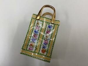 ♪♪4236 ◆ ROYAL　ARDEN　小物入れ 置物 鞄 陶器 花 ♪♪