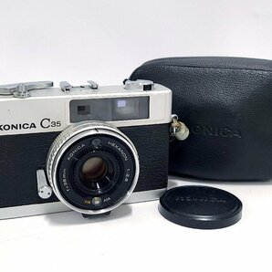 KONICA C35 コニカ HEXANON 1:2.8 f=38mm コンパクトフィルムカメラ ケース付き M243OIの画像1