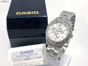 【稼働品】CASIO カシオ CHRONOGRAPH クロノグラフ MTD-1041 クォーツ デイト メンズ 腕時計 説明書 ケース付き M281OF