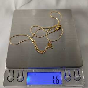 1円スタート チェーン ネックレス 18K Gold Plated 18KGP 鍍金 ゴールド 39+5㎝ necklace レディース メンズ ユニセックス 311の画像6
