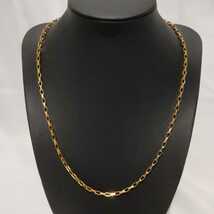 1円スタート あずきチェーン ネックレス 18K Gold Plated 18KGP 鍍金 ゴールド ロング necklace 48cm レディース メンズ ユニセックス 300_画像1