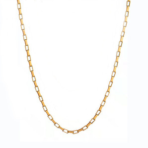 1円スタート あずきチェーン ネックレス 18K Gold Plated 18KGP 鍍金 ゴールド ロング necklace 48cm レディース メンズ ユニセックス 300の画像2