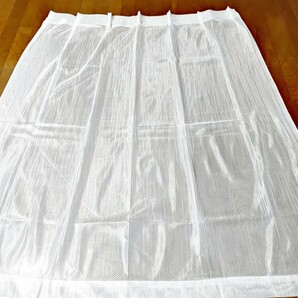 ミラーレースカーテン 2枚 アジャスターフック付 UVカット 100×133cm C柄の画像5