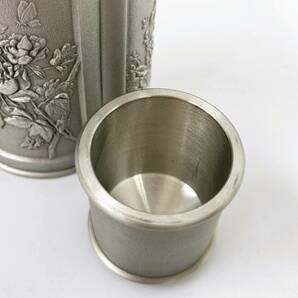 AA08979【保管品】ROYAL SELANGOR PEWTER ロイヤル セランゴール ピューター 錫製 茶筒 茶入れ 茶道具 木箱入りの画像10