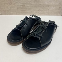 SUNSEA サンシー 15SS Cut Off Lace-up Shoes Black レースアップ レザーサンダル ブラック 27cm【中目黒B04】_画像2