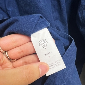  MAN-TLE マントル M-R6S1 REGULAR SHIRT コットンシャツ ブルー sizeS 【中目黒B04】の画像4