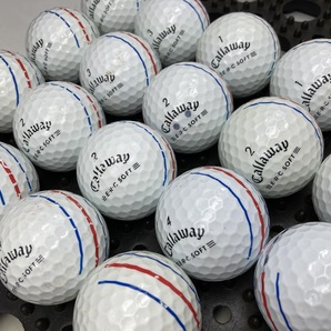 Q301【人気】 Callaway キャロウェイ E・R・C SOFT 2021年モデル トリプルトラック ホワイト 18個【B級ランク】【ロストボール】の画像2