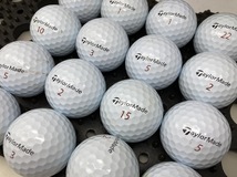 Q321【人気】 TaylorMade テーラーメイド ツアープリファード TP5 X 2019年モデル ホワイト 16個【B級ランク】【ロストボール】_画像3