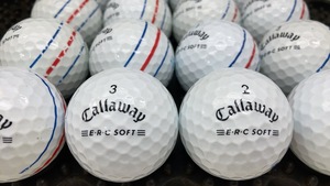 Q245【人気】Callaway キャロウェイ E・R・C SOFT 2021年モデル トリプルトラック ホワイト 20個【B級ランク】【ロストボール】