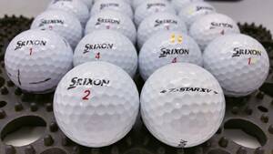 Q261【人気】SRIXON スリクソン Z-STAR XV 2021年モデル ホワイト 18個【B級ランク】【ロストボール】