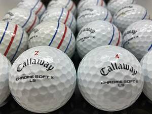 Q275【人気】 キャロウェイ Callaway CHROME SOFT X LS 2021年モデル トリプルトラック ホワイト 16個【B級ランク】【ロストボール】