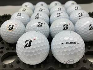 Q282【人気】ブリヂストン BRIDGESTONE TOUR B X 2022年モデル ホワイト 18個【B級ランク】【ロストボール】