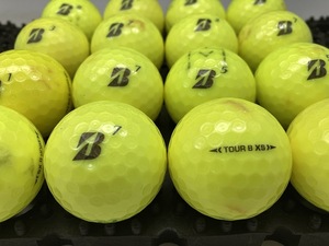 Q313【人気】ブリヂストン BRIDGESTONE TOUR B XS 2022年モデル イエロー 16個【B級ランク】【ロストボール】