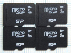 *SILICON POWERT microSD card 2GB 4 sheets used * postage 63 jpy ~