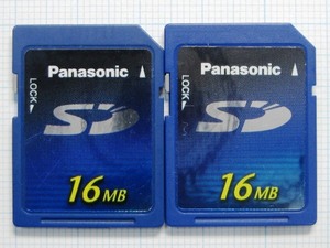 ★Panasonic ＳＤメモリーカード １６ＭＢ ２枚 中古★送料６３円～