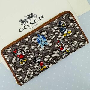 COACH コーチ 長財布 レディースのブラウン色新品財布