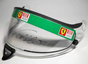 2010# Ferrari # Jean karuro*fijikela# with autograph actual use shoe belt RF1 visor #Ferrari schuberth helmet visor