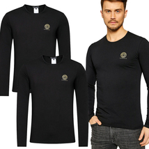 送料無料 3 VERSACE ヴェルサーチ AU10197 A232741 ブラック メデューサ 2枚セット 長袖Tシャツ size 6_画像1