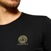 送料無料 3 VERSACE ヴェルサーチ AU10197 A232741 ブラック メデューサ 2枚セット 長袖Tシャツ size 6_画像4