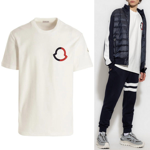 送料無料 202 MONCLER GRENOBLE モンクレール グルノーブル 8C00003 899VV ホワイト Tシャツ カットソー 半袖 size M