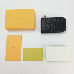 KA★ 未使用品 ITTI イッチ CRISTY KEY CARD CASE キーケース クロコ ブラック 箱付き