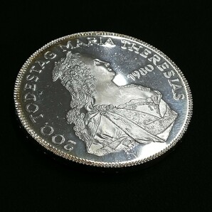 KA★1円～ 保管品 オーストリア 銀貨 500シリング 1980年 マリア・テレジア 1枚 約24.0gの画像3