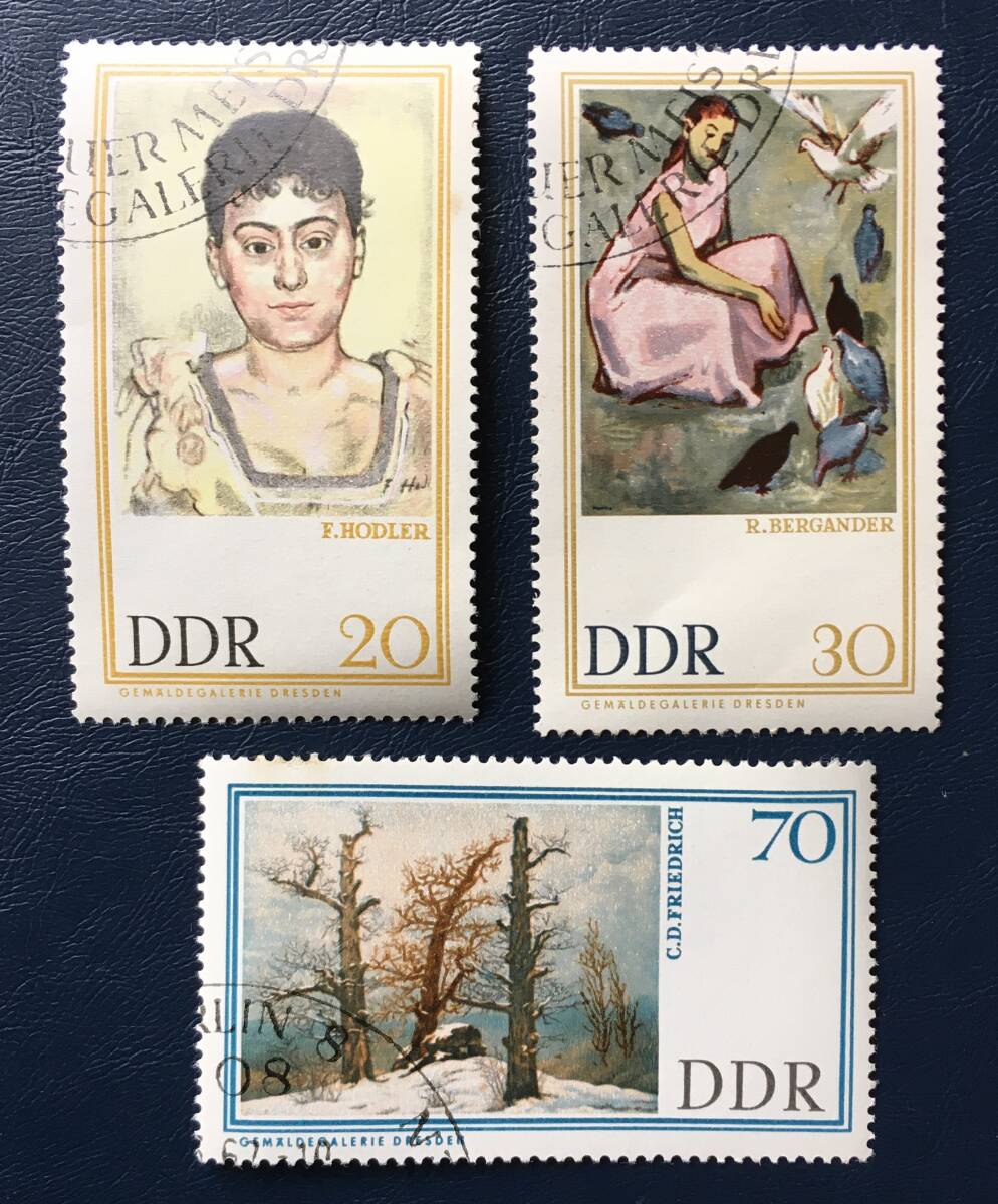 [पेंटिंग टिकट] जर्मन डेमोक्रेटिक रिपब्लिक (पूर्वी जर्मनी डीडीआर) 1967 पेंटिंग स्टैम्प सेट 3 प्रकार के होडलर / बर्गेंडर / फ्रेडरिक और अन्य पहले से ही स्टैम्प किए गए हैं, एंटीक, संग्रह, टिकट, पोस्टकार्ड, यूरोप