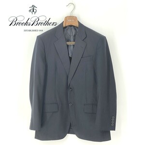 A8239/美品 春夏 背抜き BROOKS BROTHERS ブルックスブラザーズ ウール 無地 テーラード シングル2Bジャケット 38SHT M程 濃紺/メンズ