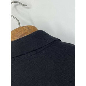 A8599/ 90s 極美品 春夏 POLO RALPH LAUREN ラルフローレン コットン 半袖 ビッグポニー刺繍 ポロシャツ Tシャツ カットソー M 黒 メンズの画像7