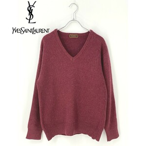 A7781/красота весна/лето Yves Saint Laurent Eve Saint Laurent Wrief Lose V Nit Rib Sweater L Red/Мужской кардиган