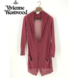 A8825/ ultimate beautiful goods spring summer Vivienne Westwood Vivienne linen long sleeve race long cardigan One-piece F red lady's in control 