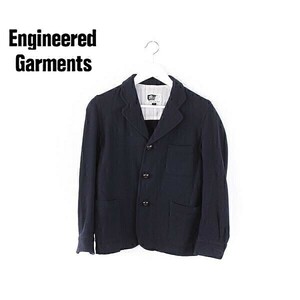 A3324/美品 春夏 Engineered Garments エンジニアードガーメンツ ウール クルミボタン テーラードジャケット1紺/USA製 メンズ ネペンテス