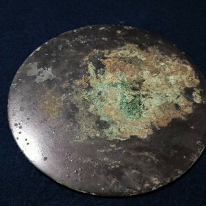 古鏡 直径15.2cm 重量249g 青銅鏡 銅鏡 古代 日本 朝鮮 韓国 中国 美術 唐物 銅製 手鏡 古美術品 骨董 時代物の画像8